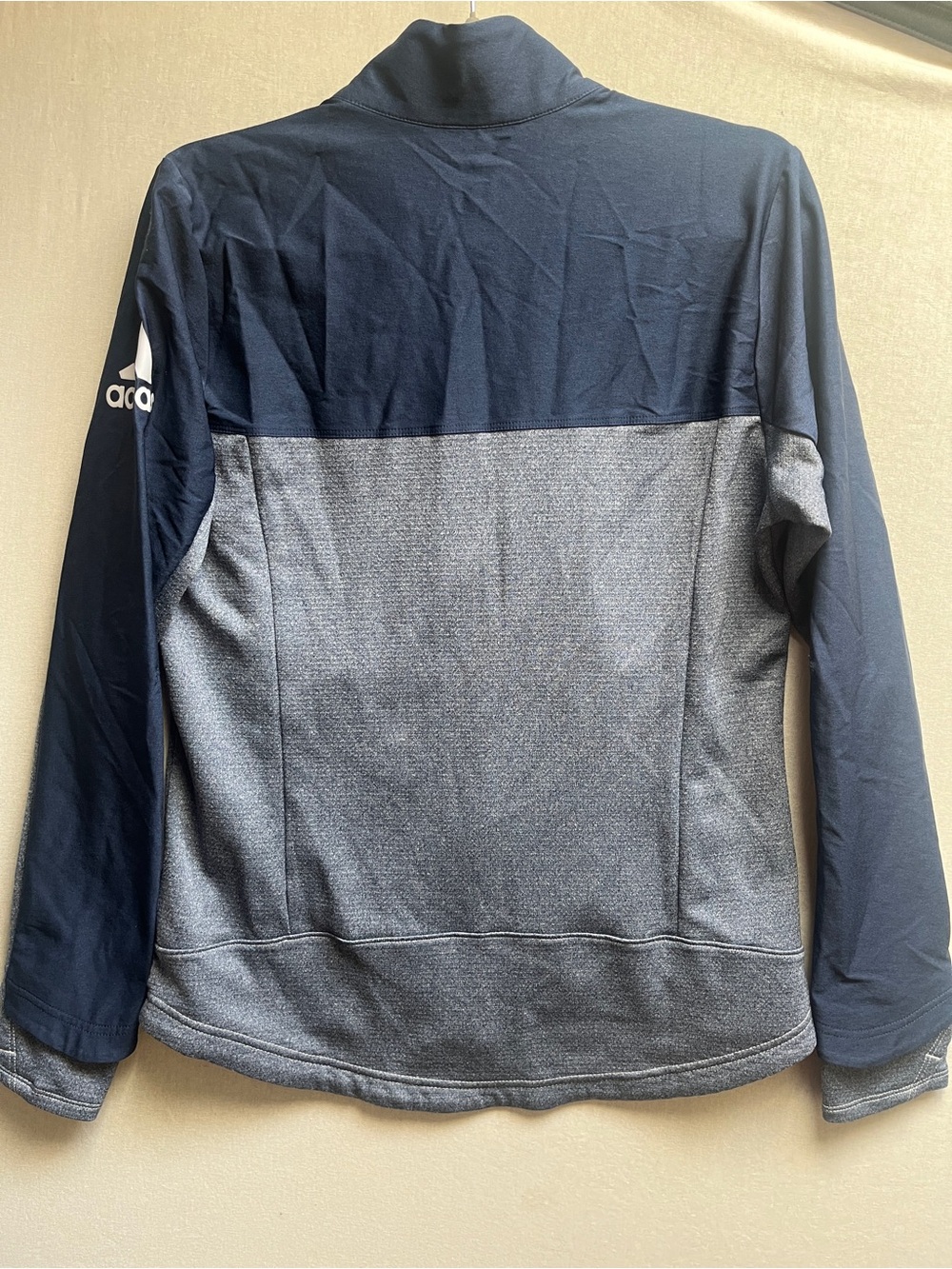 Adidas Golf Men's Medium Navy & Heather Gray Full-Zip Active Jacket - Picture 2 of 9